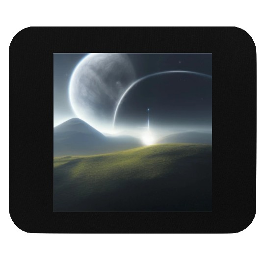 Green planet Mouse Pads