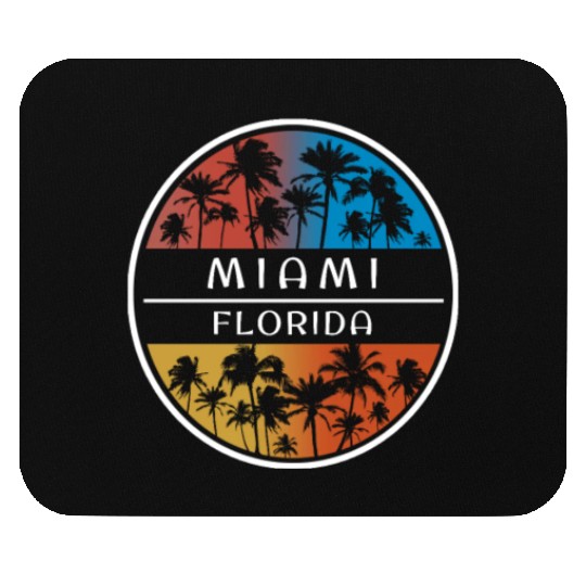 Miami Florida Stylish Vacation Souvenir Palm Tree Mouse Pads