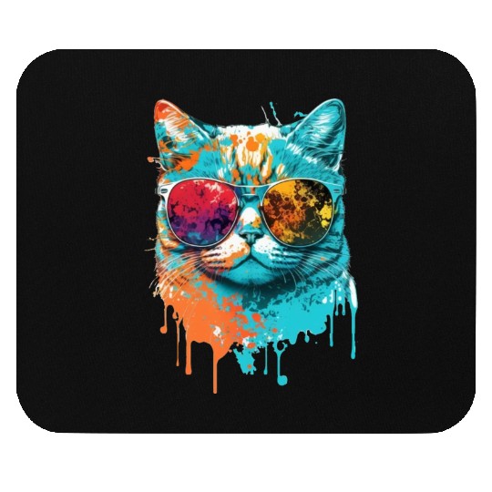 Sunglass Cat Mouse Pads