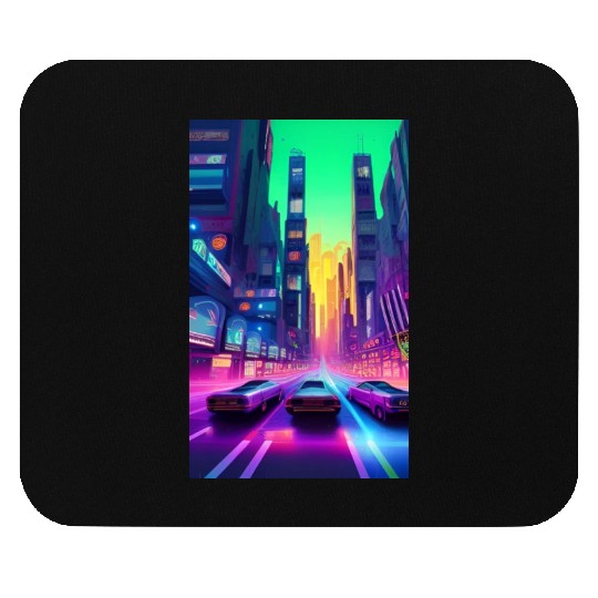 Future City Cyber Cyberpunk Scifi Design Mouse Pads