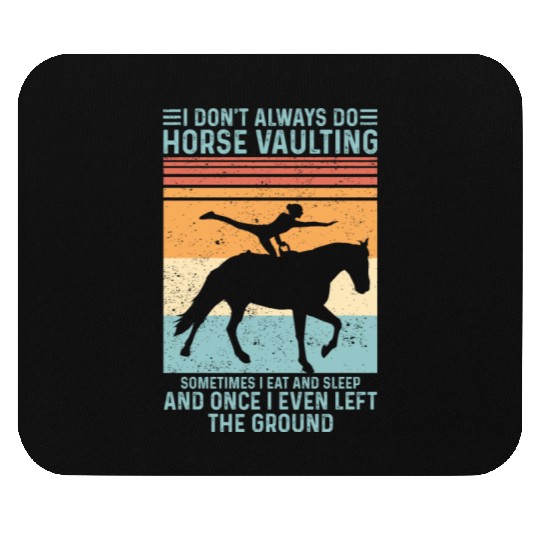 Funny Equestrian Horse Vaulting Retro Mouse Pads