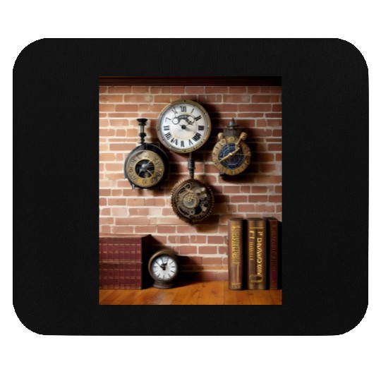 Ai art steampumk clocks Mouse Pads