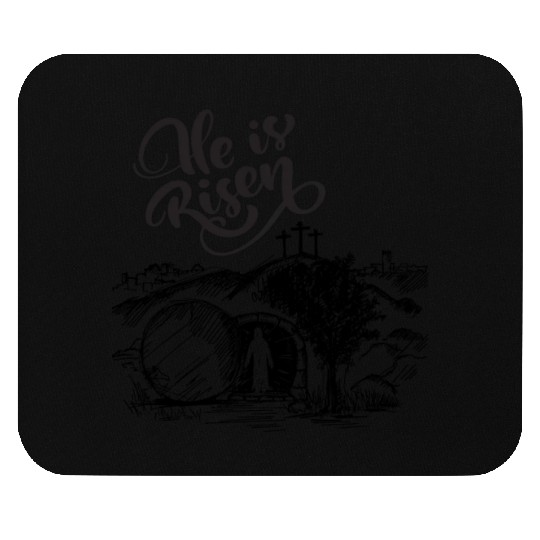 He Is Risen - Black Drawing HD Mouse Pads
