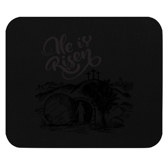 He Is Risen - Black Drawing HD Mouse Pads