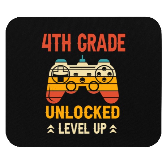 4th Grade Unlocked Level Up Video Gamer Mouse Pads