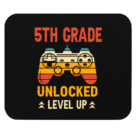 5th Grade Unlocked Level Up Video Gamer Mouse Pads