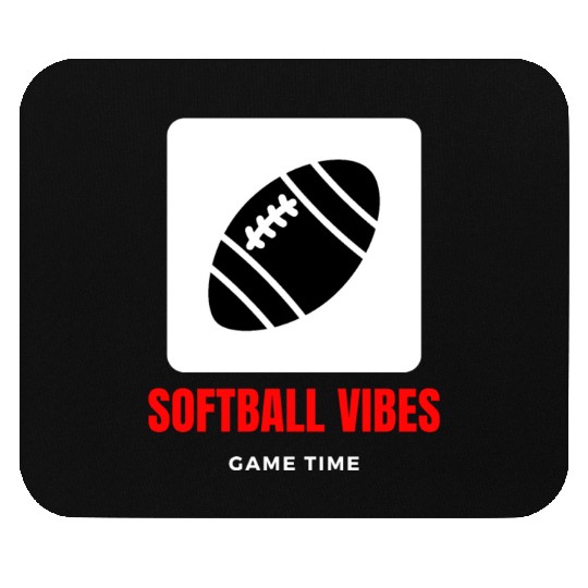 Softball vibes game time motivational design Mouse Pads