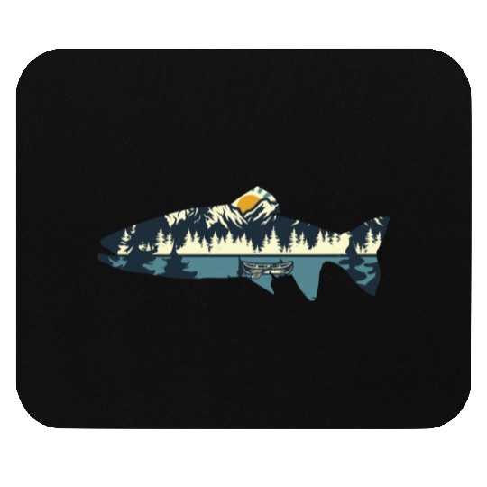 Fish Fishing Nature Landscape Mouse Pads