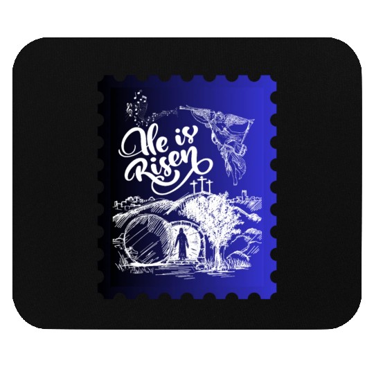 He Is Risen. Angel and singing; Classic drawing Mouse Pads