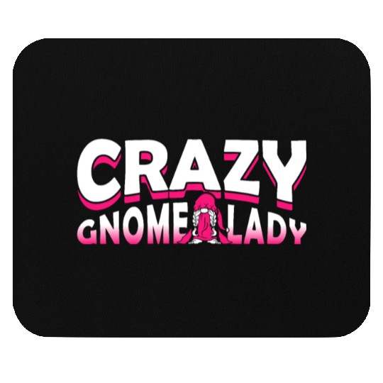 Lawn Garden Crazy Gnome Lady Design for a Garden Mouse Pads
