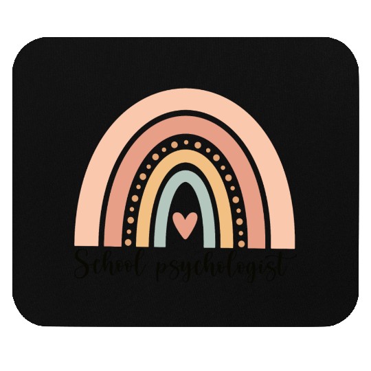 School Psychologist Rainbow Mouse Pads