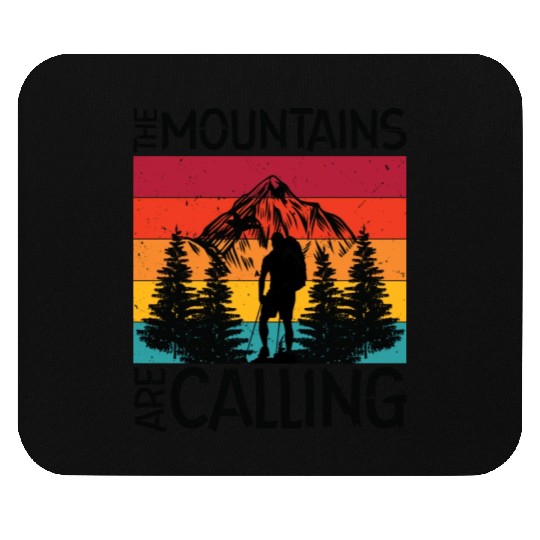 The Mountains Are Calling Outdoor Mountain Hiking Mouse Pads