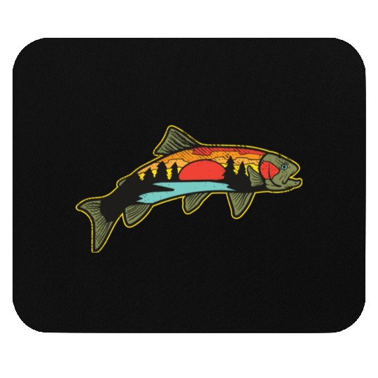 Trout Fishing Angler Nature Trout Bass Mouse Pads