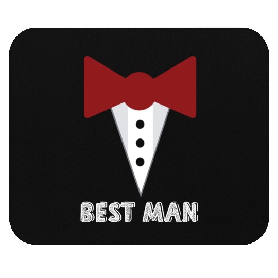 Best Man Wedding Party Mock Tuxedo Mouse Pads