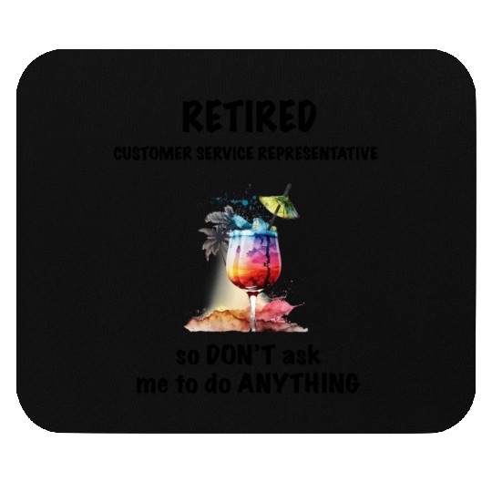 Retired Dentist Vacation Tropical Cocktail Mouse Pads