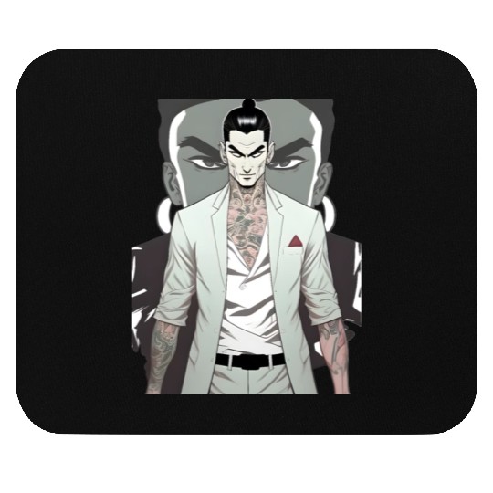 Japan Yakuza Greeny Face Mouse Pads