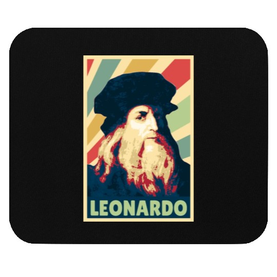 Leonardo Da Vinci Vintage Colors Mouse Pads