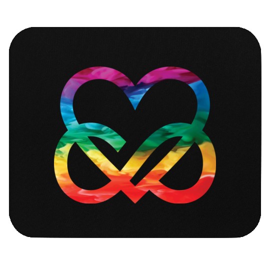 Infinite Love Rainbow Heart LGBTQ Pride Heart Mouse Pads