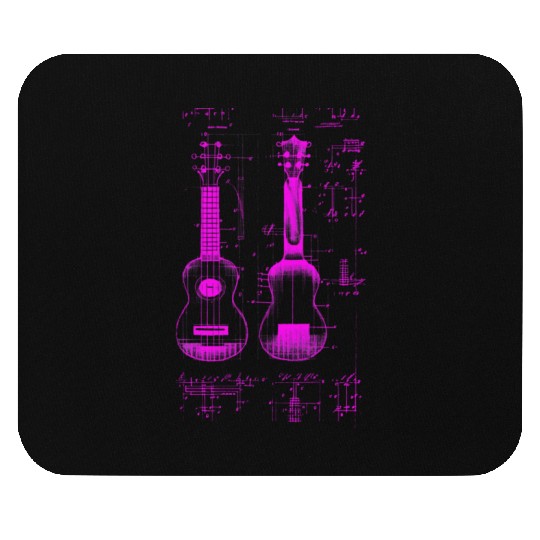 Ukulele Leonardo Da Vinci Sketch Blueprint Mouse Pads