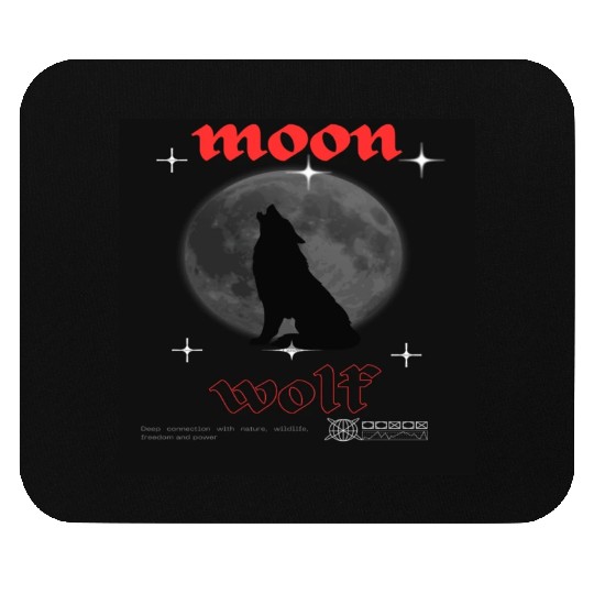 moon wolf Mouse Pads
