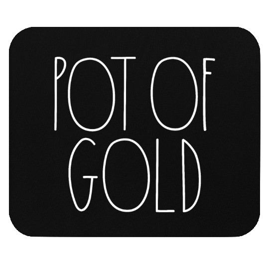 Pot of Gold White Rae Dunn Inspired Minimalist Mouse Pads