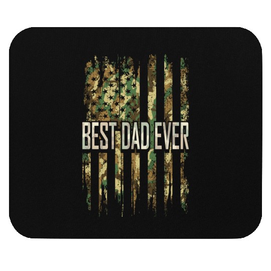 Dad Fathers Day For Men Camouflage US Flag Great Mouse Pads