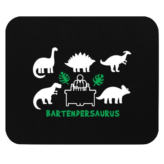 Bartender Saurus Dinosaurs Mouse Pads