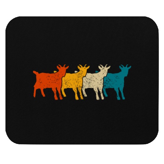 Goat Vintage Retro Farm Animal Goats Farmer Giftzo Mouse Pads