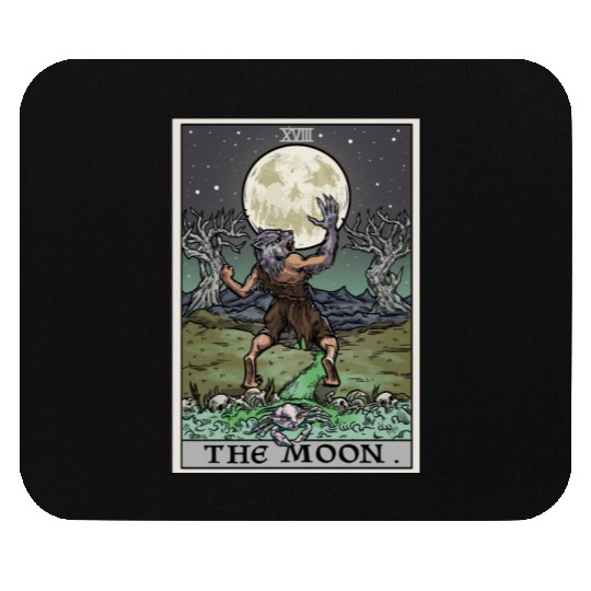 The Moon Terror Tarot Edition by The Ghoulish Garb Mouse Pads