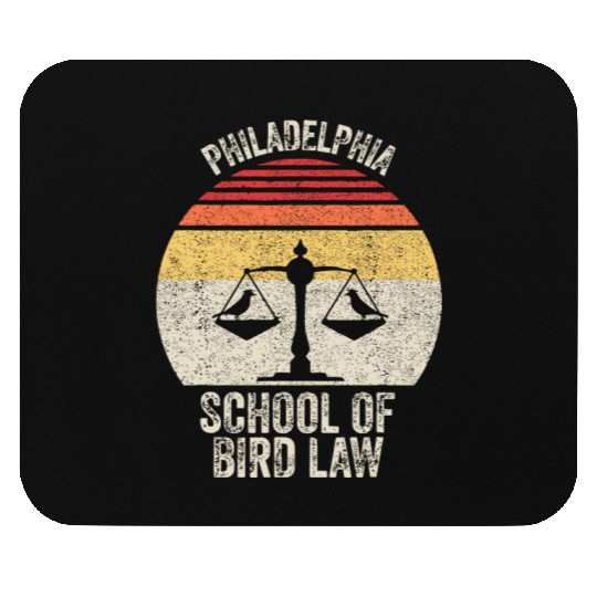 Vintage Retro Philadelphia School Of Bird Law Funn Mouse Pads