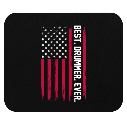 Drummer American Flag Drum Player US Flag Drummer Mouse Pads