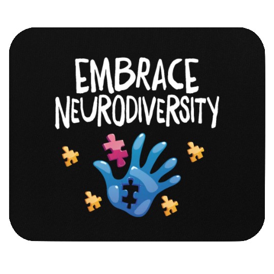 embrace neurodiversity - Embrace ADHD Autism ASD Mouse Pads