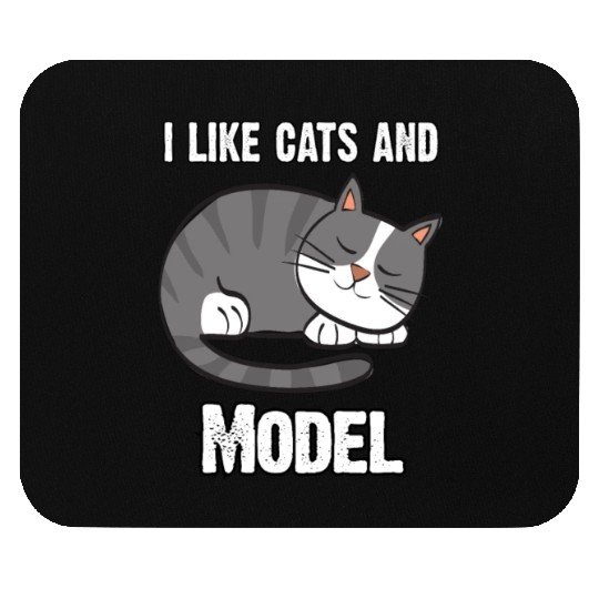 I Like Cats And The Model - I Love Cats Mouse Pads