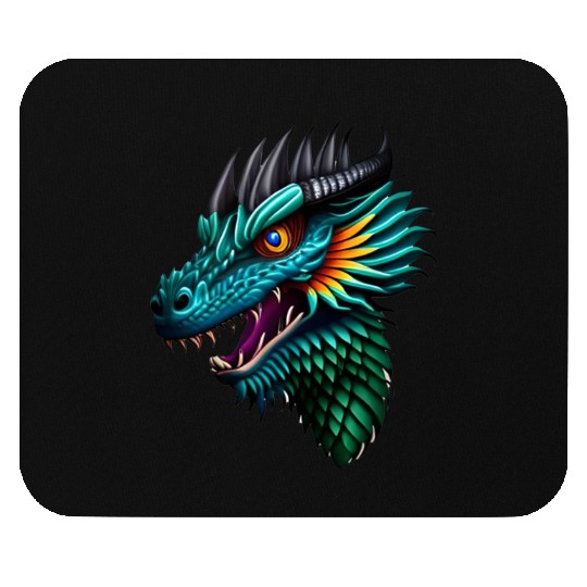 Green dragon Mouse Pads
