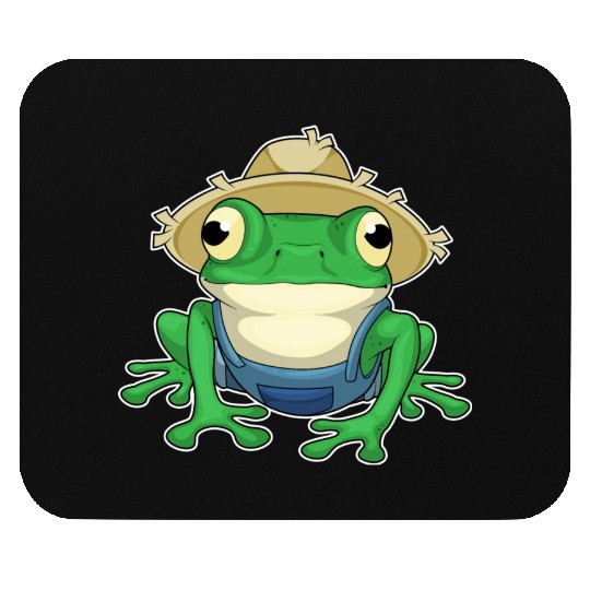 Frog Farmer Hat Mouse Pads
