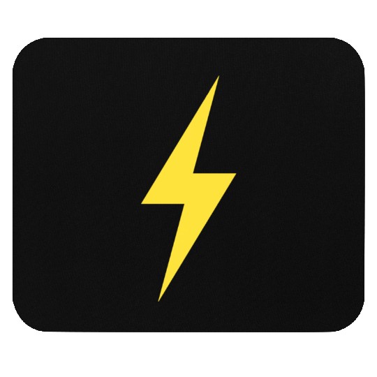 LIGHTNING BOLT ICON yellow Mouse Pads