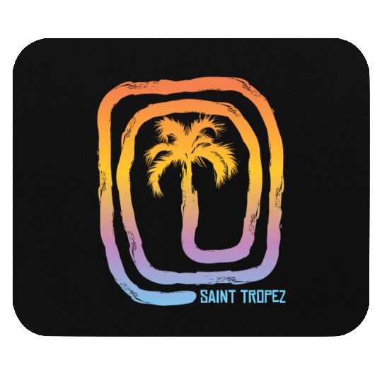 Cool Saint Tropez Palm Tree Souvenir Vacation Mouse Pads