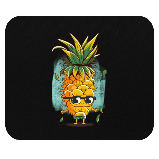 Cute pineapple sunglasses Mouse Pads