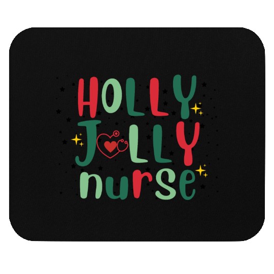 HOLLY JOLLY NURSE 3 Mouse Pads