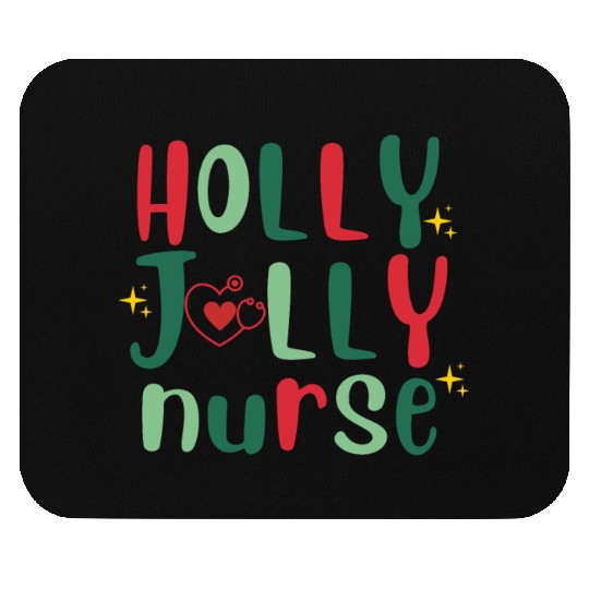 HOLLY JOLLY NURSE4 Mouse Pads