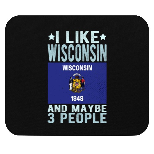 Wisconsin Flag US State Mouse Pads