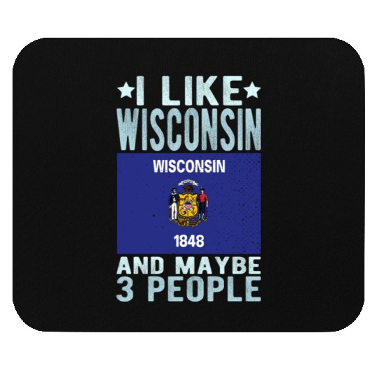 Wisconsin Flag US State Mouse Pads