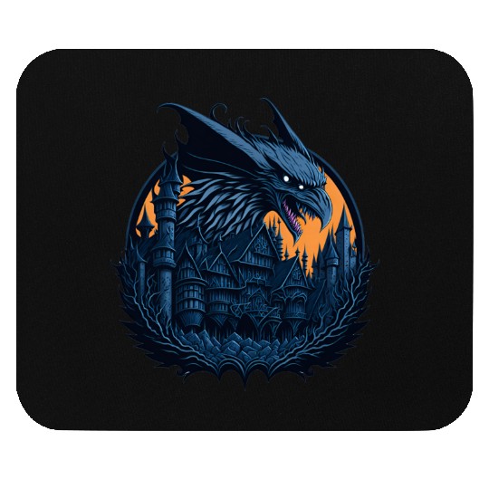The raven dragon Mouse Pads