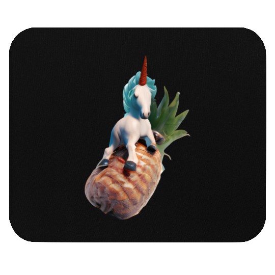 Pineapple unicorn - tropical unicorn Mouse Pads