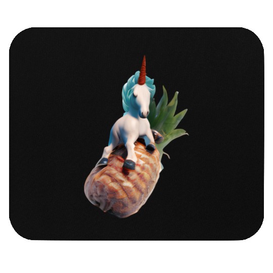 Pineapple unicorn - tropical unicorn Mouse Pads