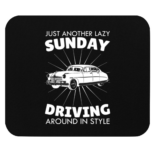 Lazy Sunday Car Driving Mouse Pads