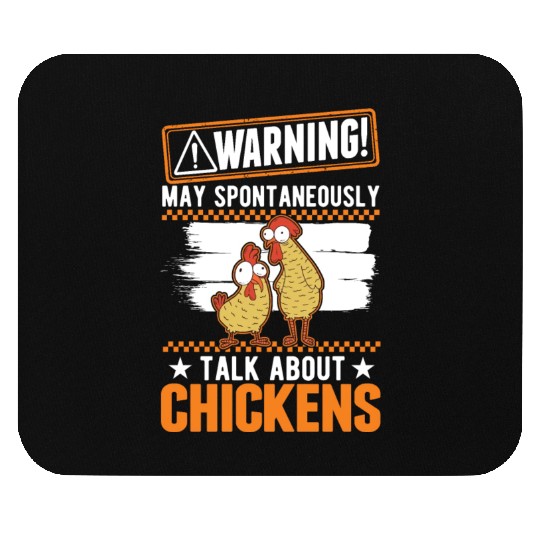 Warning Chickens Farmer Chicken Mouse Pads