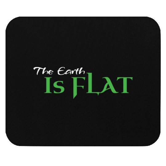Flat Earth Green Mouse Pads
