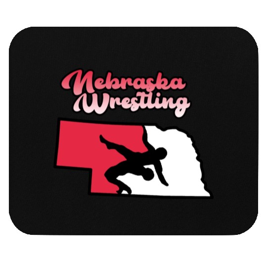 Nebraska Wrestling (State Colors) Mouse Pads