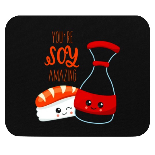 Modern Unique Japanese Sushi Sashimi Soy Mouse Pads